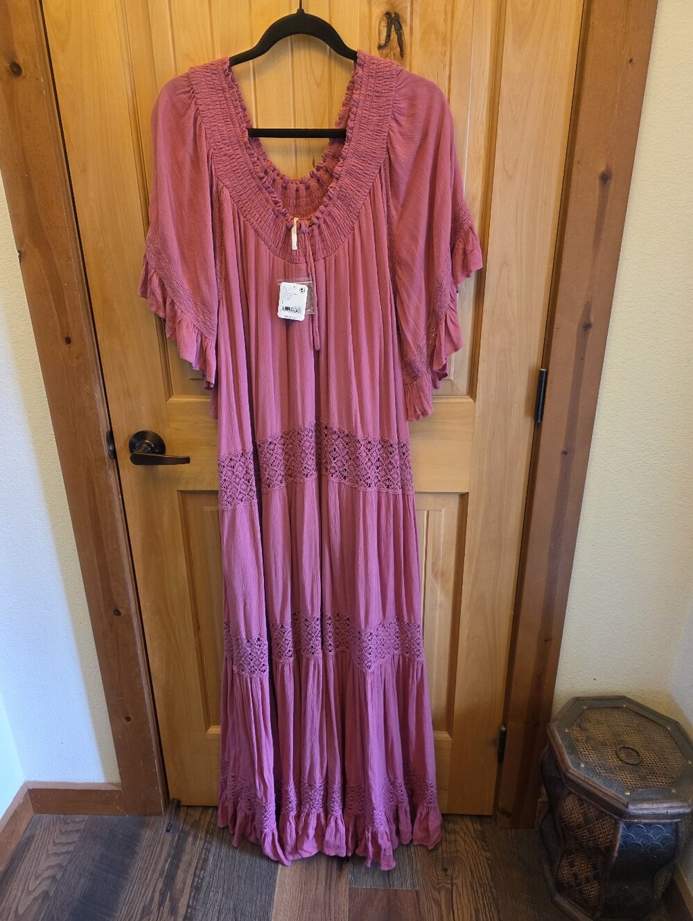 NWT FREE PEOPLE Dream On Maxi Dress in Soothing Petals Size L MSRP $108